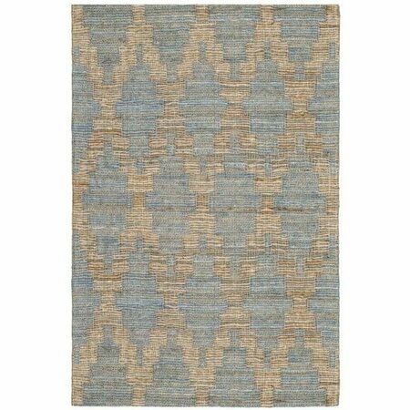 Safavieh Cape Cod Hand Woven Rectangle Rug- Light Blue - Gold- 8 x 10 ft. CAP413A-8